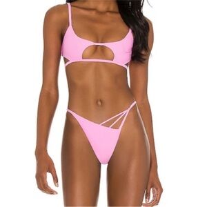 NWT - LOVE WAVE HOT PINK STRING BIKINI SET SIZE MEDIUM